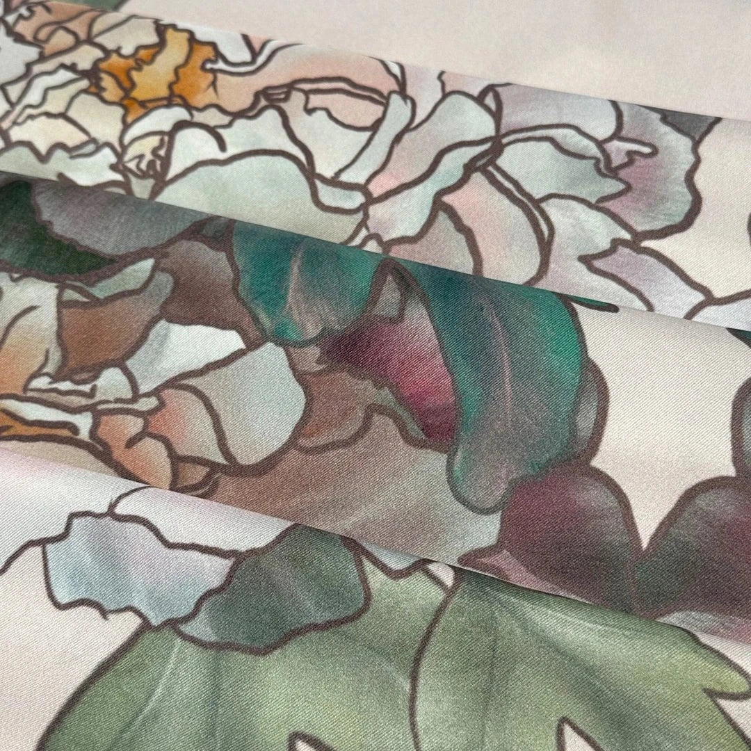 Peonies in Bloom Scarf - Petal Blush