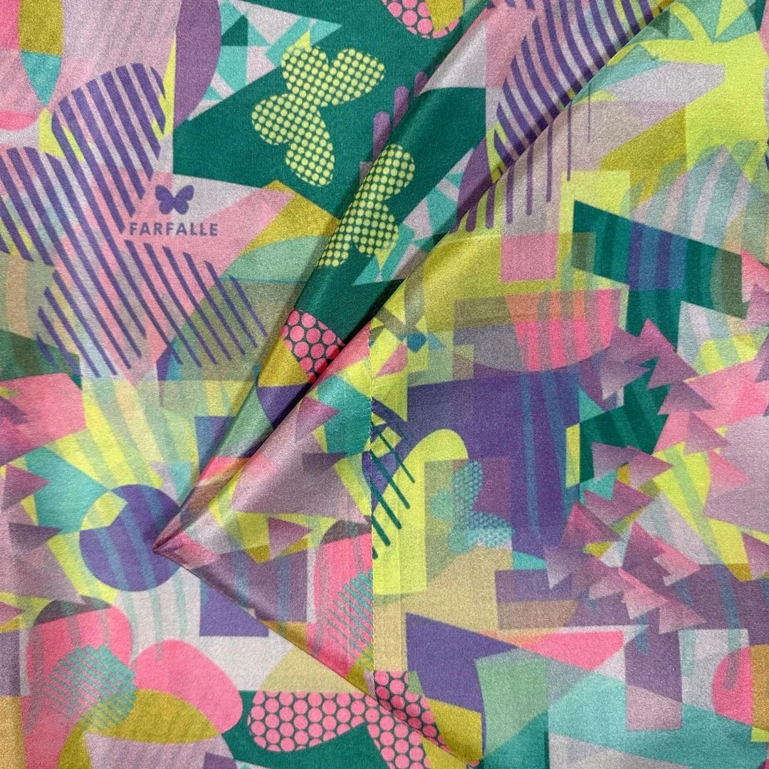 Geo Deco Infinity Scarf - Flamingo Pink