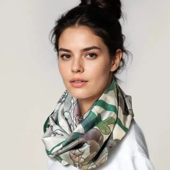 Peonies in Bloom Infinity Scarf - Petal Blush