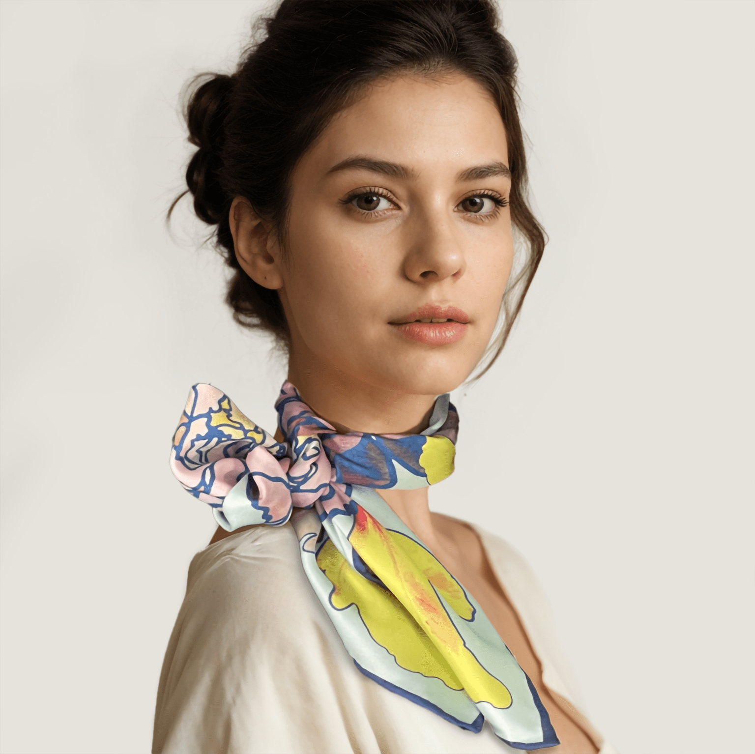 Peonies in Bloom Scarf - Watercolor Wisp