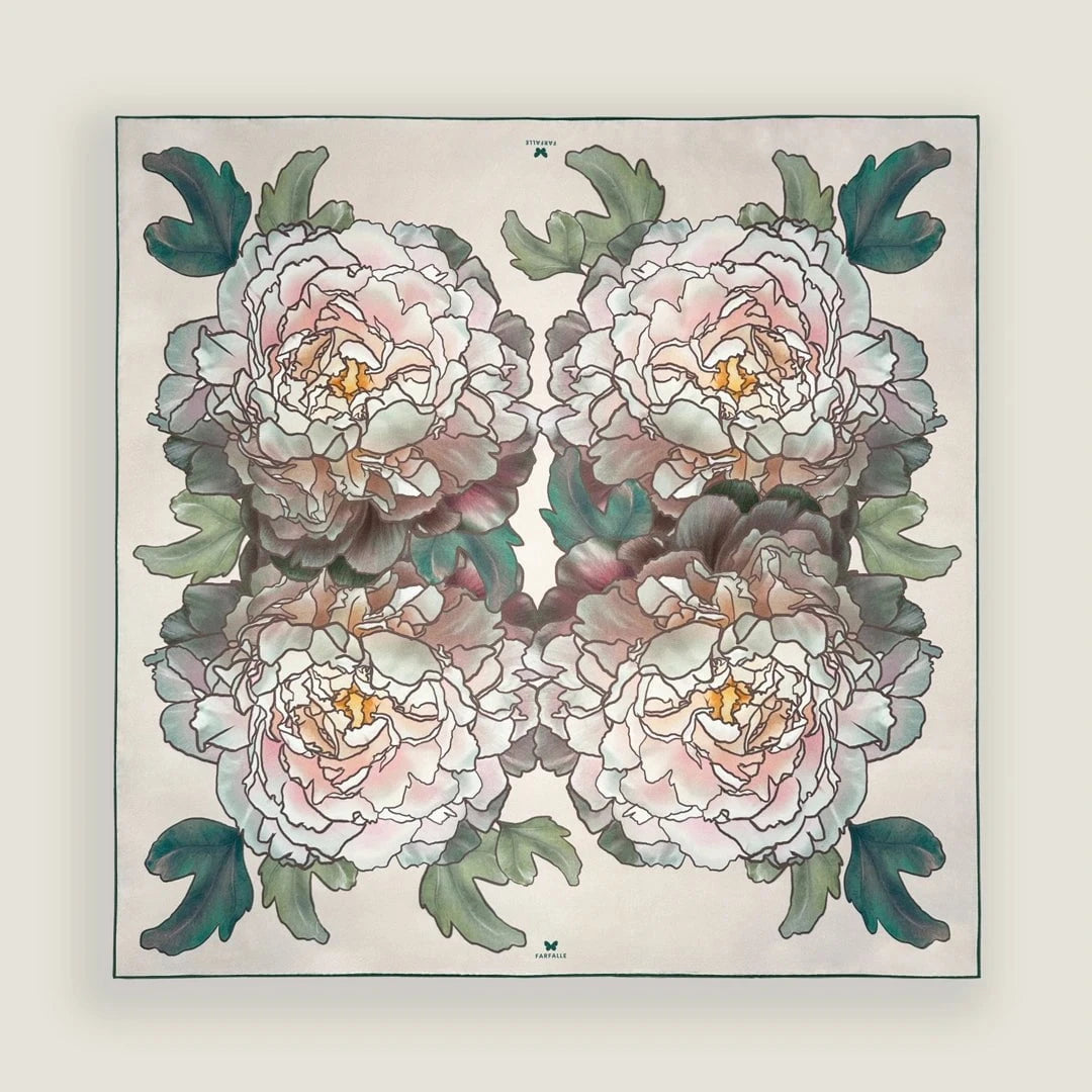 Peonies in Bloom Scarf - Petal Blush