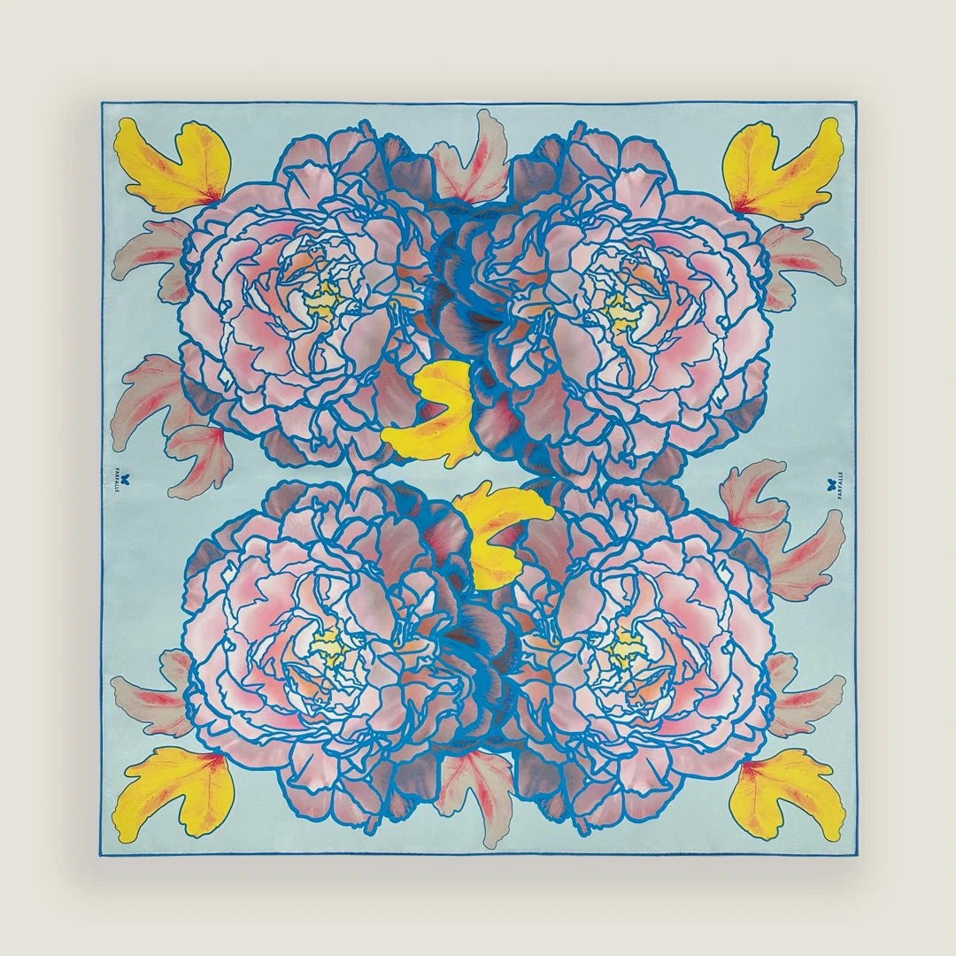 Peonies in Bloom Scarf - Watercolor Wisp