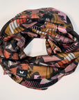 Geo Deco Infinity Scarf - Copper Twilight