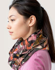 Geo Deco Infinity Scarf - Copper Twilight