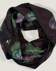 Peonies in Bloom Infinity Scarf - Midnight Plum