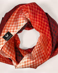 Ombre Cubes Infinity Scarf - Fiery Rouge